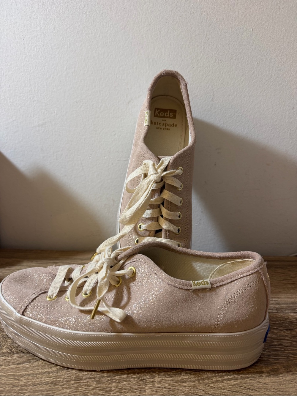 kate spade Blush Pink Platform Sneakers